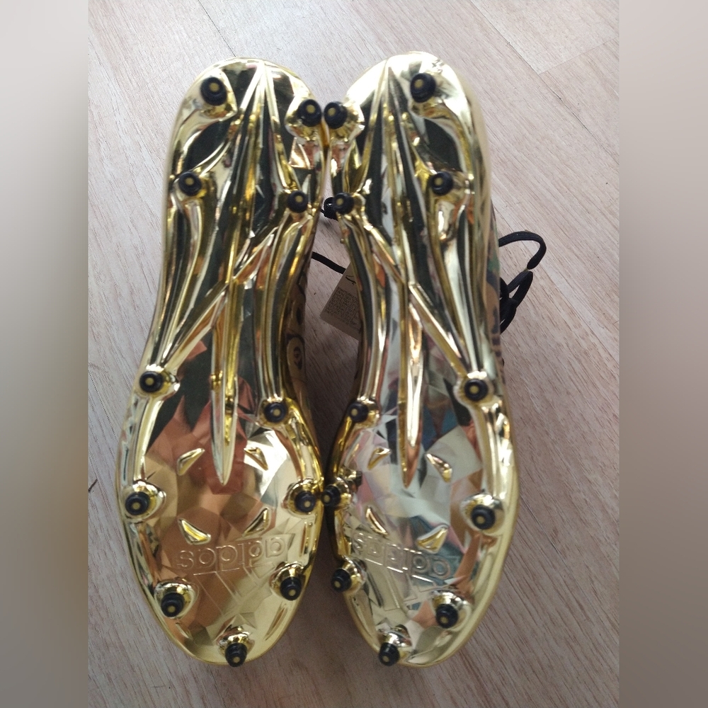 Bape Adidas Football Cleats Green/Gold Camo - Picture 4 of 5